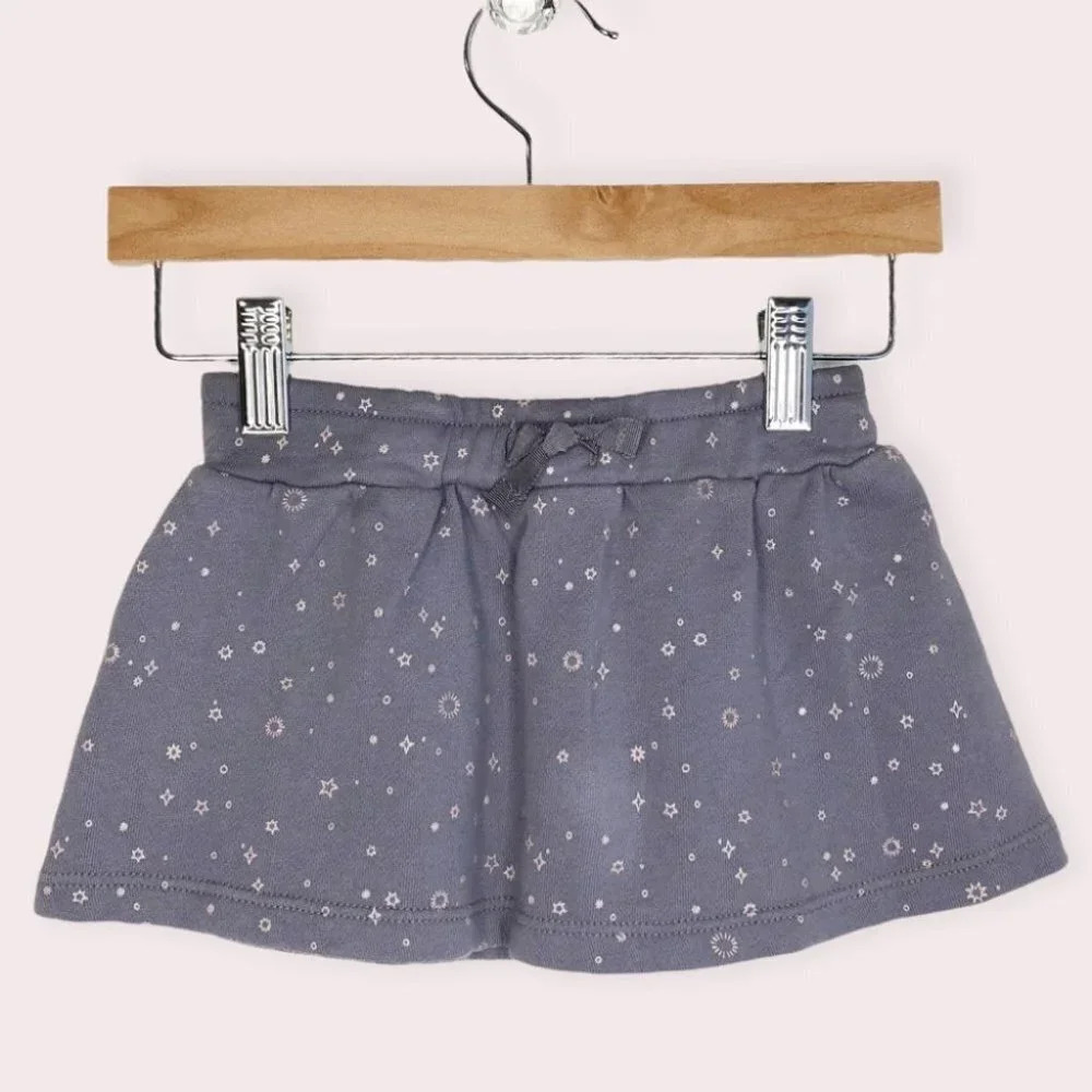 NWT Peek skirt‎ Julie gray with stars French terrycloth material size 2T